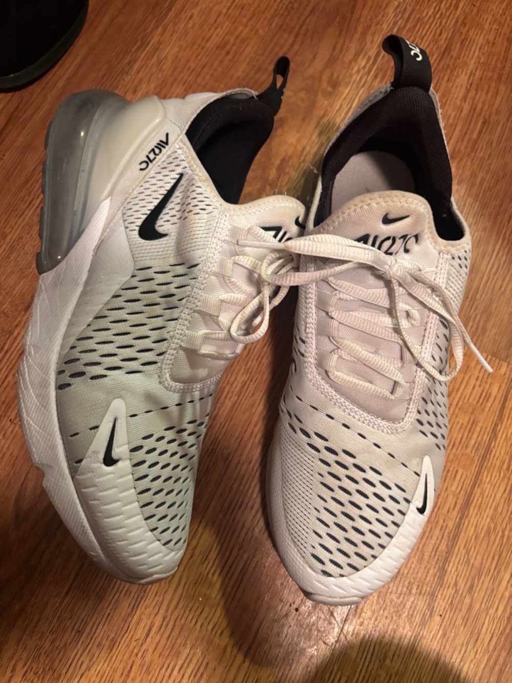 Nike Air Max 270 Pale Pink and Gray Athletic Sneakers
